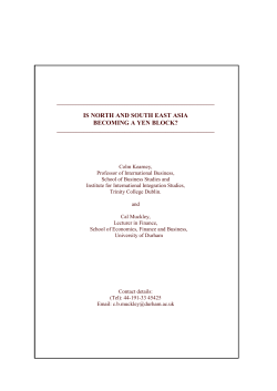 is north and south east asia becoming a yen block?