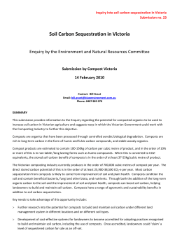 Soil Carbon Sequestration in Victoria