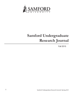 Spring 2015 - Samford University