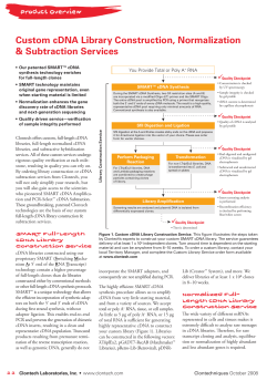 Clontechniques 2008年冬号 | Custom cDNA Library Construction
