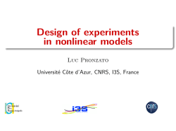 Design of experiments in nonlinear models