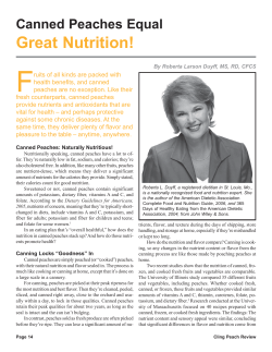 Great Nutrition! - California Cling Peach Board