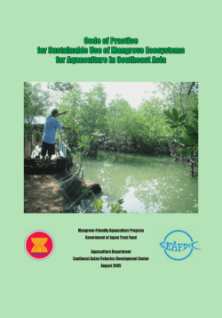 Code of Practice for Sustainable Use of Mangrove Ecosystems for