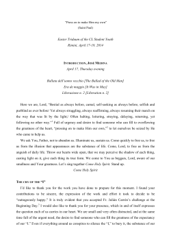 Easter Triduum of the CL Student Youth Rimini, April 17