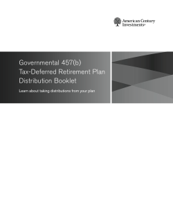 Governmental 457(b) Tax-Deferred Retirement Plan Distribution
