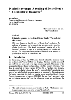 D&iacute;keled&iacute;`s revenge: A reading of Bessie Head`s