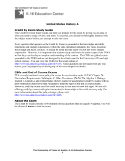 United States History Studies Since Reconstruction, First Semester