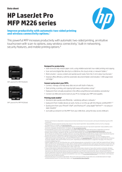 Data sheet | HP LaserJet Pro MFP M226 series