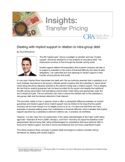 Dealing with implicit support in relation to intra