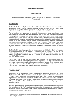Gardasil 9, Suspension for injection