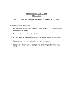 Safer Prescribing Workbook SECTION 5 CALCULATIONS