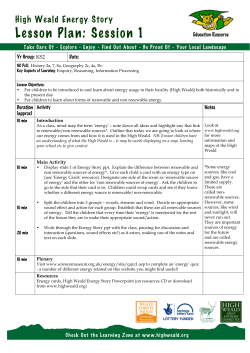 Lesson Plan - the High Weald