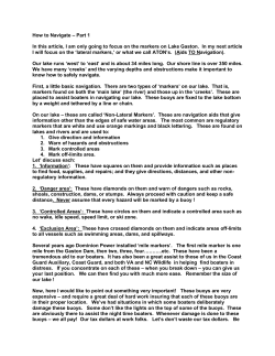 Read Part 1 - Lake Gaston Water Safety Council