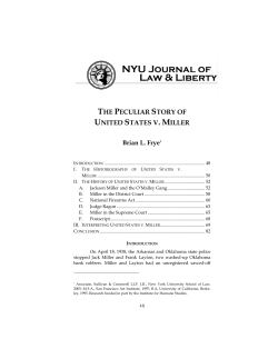 the peculiar story of united states v. miller