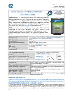 Environmental Product Declaration &ndash; SPEEDHIDE&reg; zero