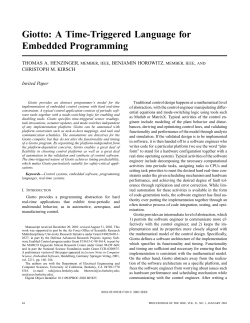 Giotto: a time-triggered language for embedded programming