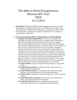 The Bible in World Evangelization