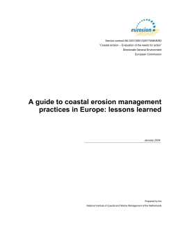 A guide to coastal erosion management practices