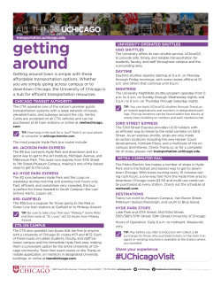 getting around - Visit UChicago