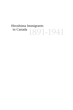 Hiroshima Immigrants in Canada