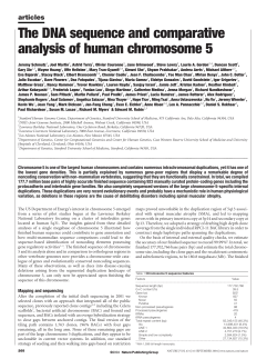 The DNA sequence and comparative analysis of human