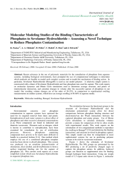 Molecular Modeling Studies of the Binding Characteristics of