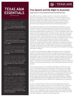 Free Speech and the Right to Associate -