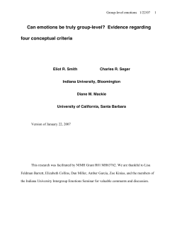 Can emotions be truly group-level? Evidence regarding four