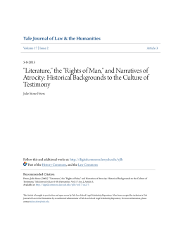 "Rights of Man," and Narratives of Atrocity