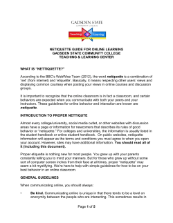 netiquette guide for online learning gadsden