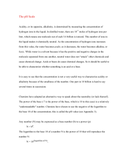 E14.7 The pH scale
