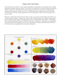 Primary Hue Color Wheels - The Watercolor Learning