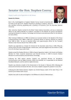 Senator the Hon. Stephen Conroy