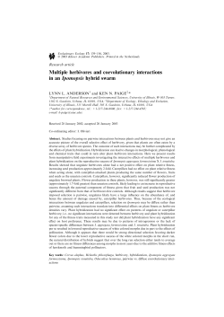 Multiple herbivores and coevolutionary interactions in an <Emphasis