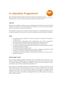 Is Liberalism Progressive?