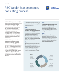Institutional Consulting Process - RBC Wealth Management
