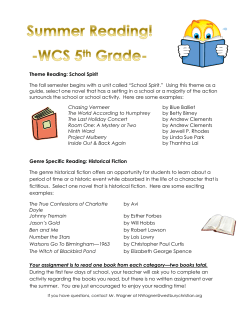 Theme Reading: School Spirit The fall semester begins with a unit