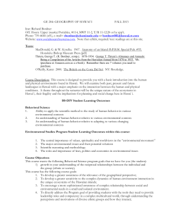 Richard Bordner - GE204 - Chaminade University`s syllabus repository