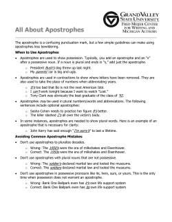 All About Apostrophes