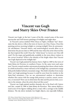 2 Vincent van Gogh and Starry Skies Over France