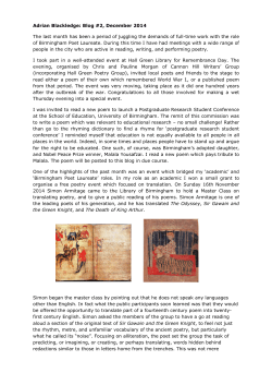Adrian Blackledge Blog 2