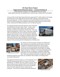 DC Clean Rivers Project Tingey Street Diversion Sewer &ndash; Contract