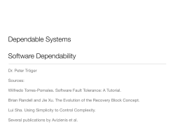 Software Dependability - Operating Systems and Middleware Group