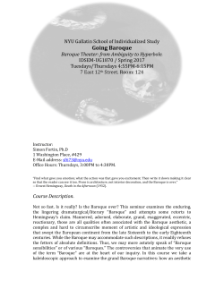 Going Baroque - NYU Gallatin School of Individualized Study
