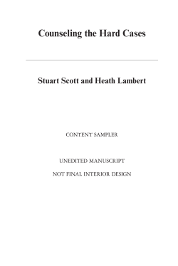 Counseling the Hard Cases