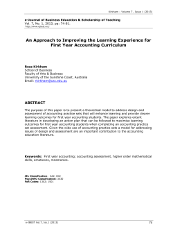 An Approach to Improving the Learning Experience for - e