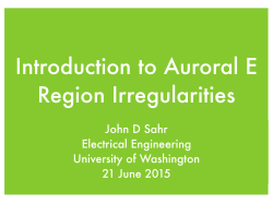 John D Sahr Electrical Engineering University of Washington