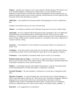 Allegory &ndash; describes any writing in verse or prose that has a double