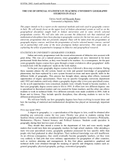 the use of official statistics in teaching university geography students