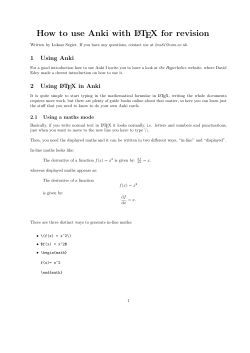 How to use Anki with LATEX for revision